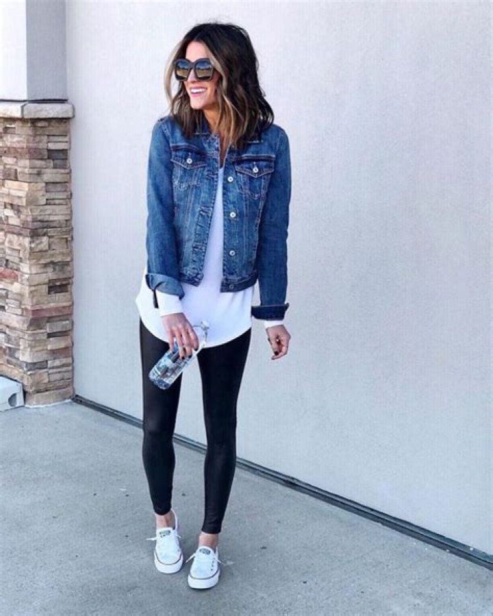 16 denim jackets to style with leggings