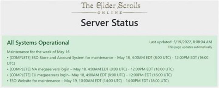 Elder Scrolls Online servers down? How to check server status