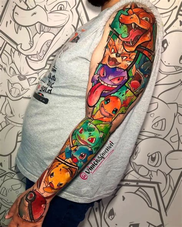 Start of my Pokemon full sleeve tattoo