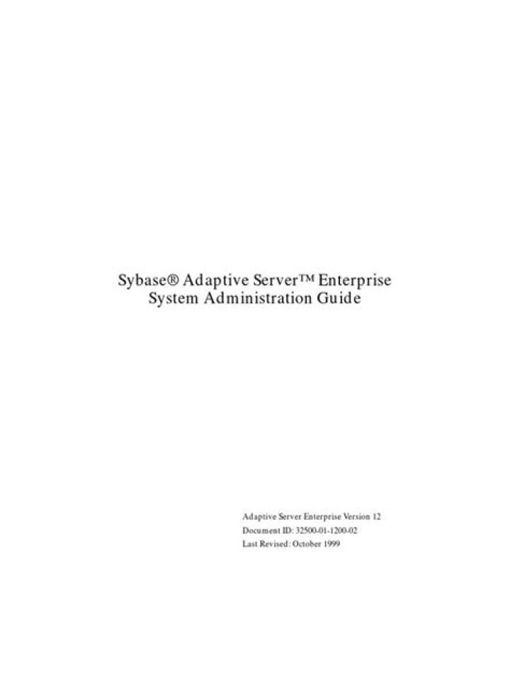 Sybase Adaptive Server Enterprise - Documentation for BMC Discovery content reference