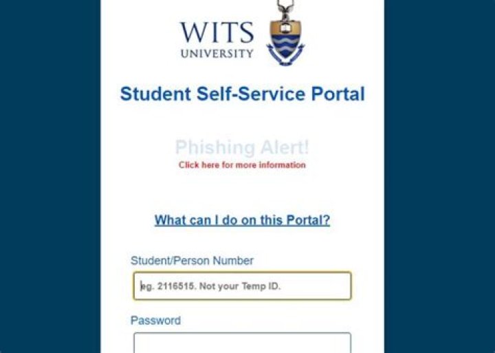 WITS Student Portal – Self Service Portal